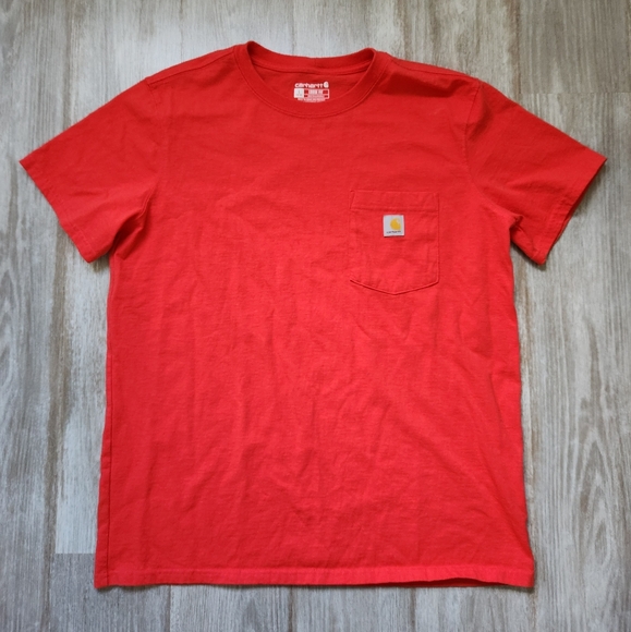 Carhartt Tops - Carhartt Loose Fit T Shirt Reddish Pink Short Sleeve Pocket Womens Sz L